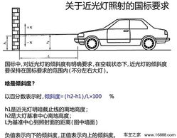汽车调近光灯高度多少