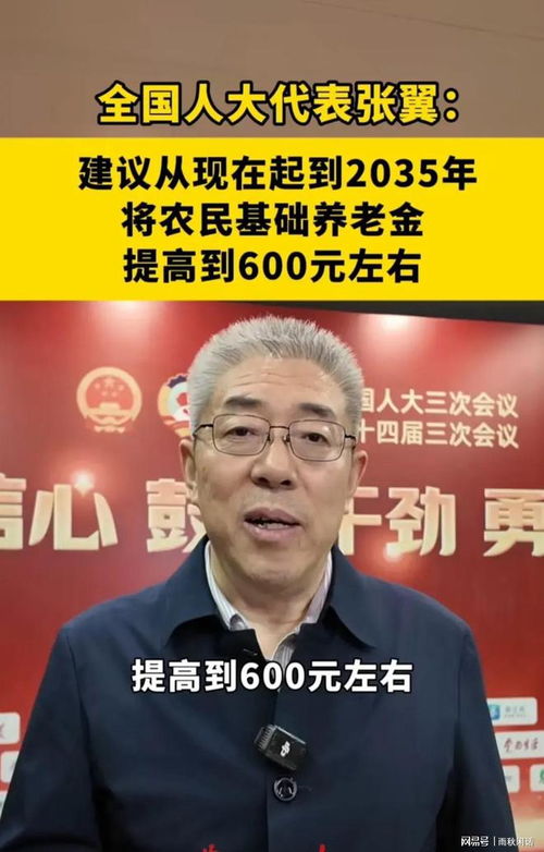 代表建议农民基础养老金提高到600