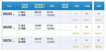 昆明到丽江汽车票多少钱