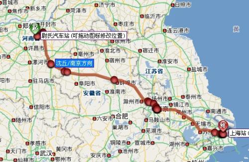 上海到永城汽车多少公里
