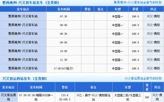 贵阳到兴义多少钱汽车票(贵阳到兴义汽车票价详解，费用、时间与路线)
