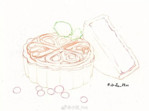 怎么画华为手机月饼