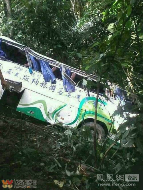 四川一旅游车坠入河滩 多部门救援